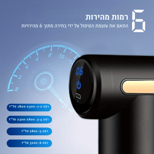 אקדח עיסוי חשמלי – להקלה על כאבים ושחרור השרירים | אקדח מסאז׳ | אוזו - שופ