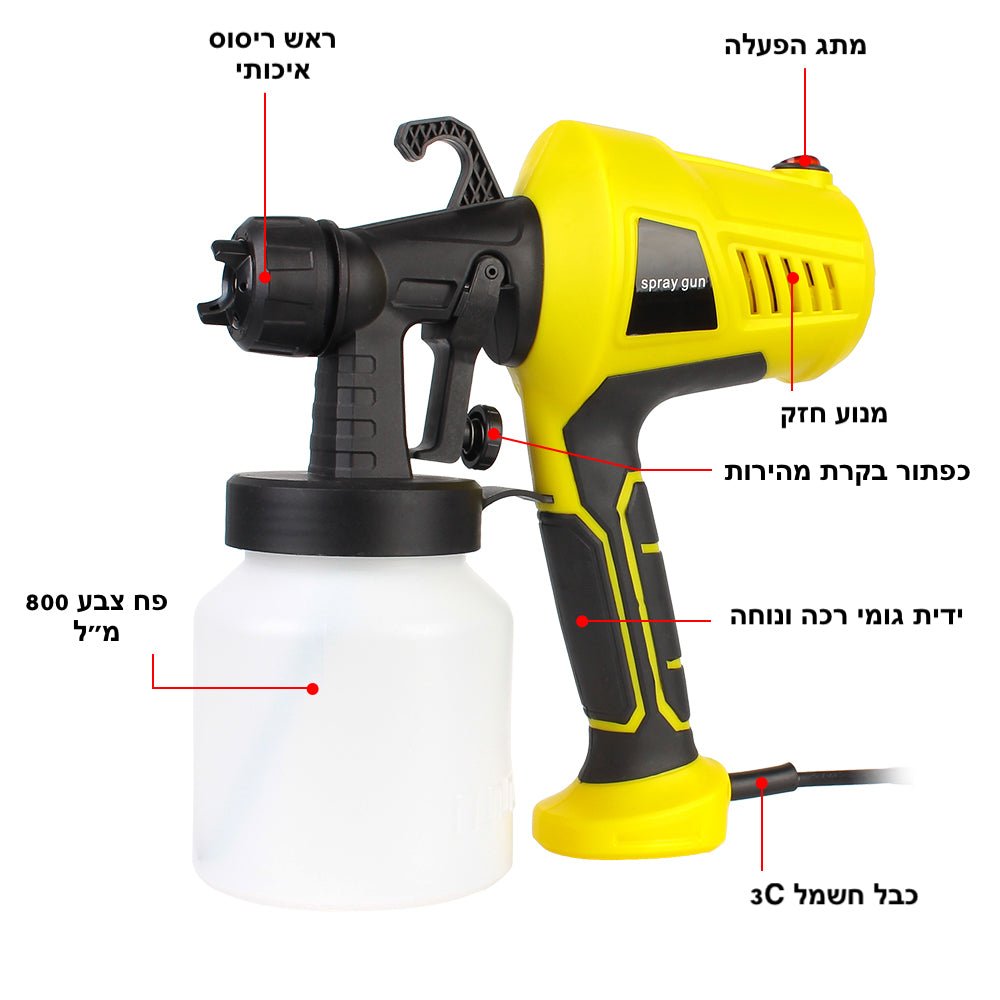 אקדח ריסוס צבע בלחץ גבוה PaintMaster | אקדח ריסוס צבע בלחץ גבוה | אוזו - שופ