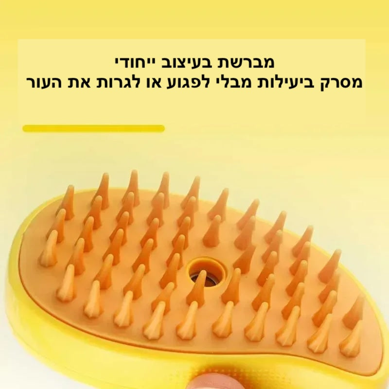 מברשת קיטור לחתולים-  לסירוק וחיטוי