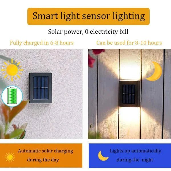 SolarBright מנורות גינה סולאריות - 4 יחידות | Solar - Powered LED Lights | אוזו - שופ